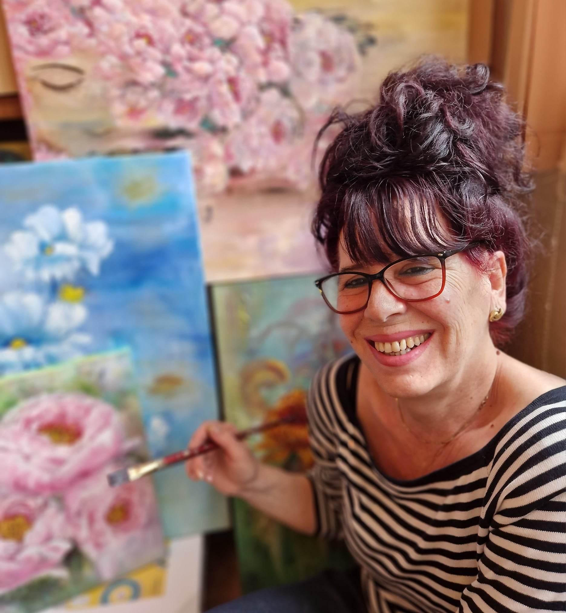 Diana Kostova in her studio
